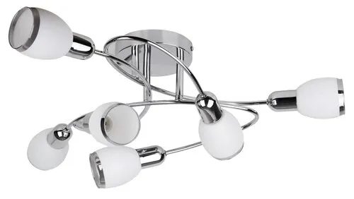 Beltéri mennyezeti lámpa E14 6x40W króm/fehér Elite