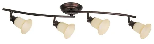 Beltéri karos spotlámpa E14 4x40W barna/krém Claire 