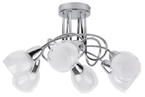 Beltéri mennyezeti lámpa E14 6x40W króm/fehér Dave