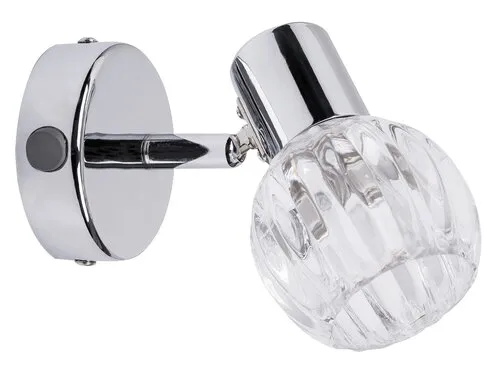 Beltéri fali lámpa E14 40W króm/átlátszó Lauren