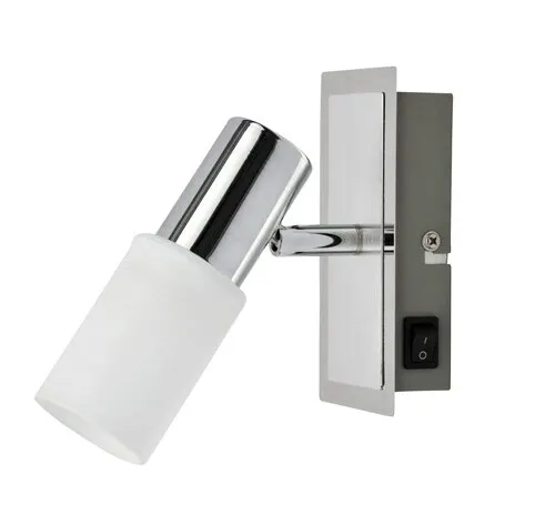 Beltéri fali lámpa E14 40W króm/fehér Logan