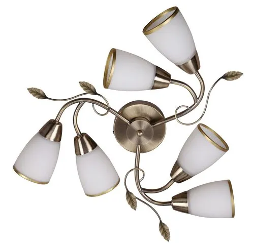 Beltéri karos spotlámpa E14 6x40W bronz/fehér Dreambells...