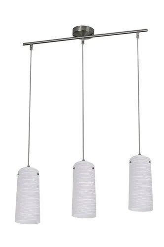 Beltéri függeszték E27 3x60W szatin króm/fehér mintás Aure...