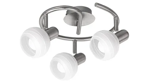 Beltéri karos spotlámpa E14 3x40W szatin króm/fehér mintás...