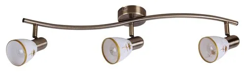 Beltéri karos spotlámpa E14 3x40W bronz/fehér alabástrom ü...