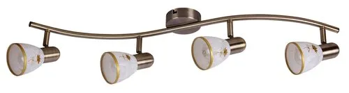 Beltéri karos spotlámpa E14 4x40W bronz/fehér alabástrom ü...