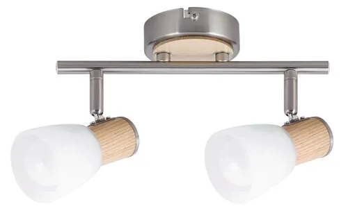 Beltéri karos spotlámpa E14 2x40W szatin króm/fehér Gavin...