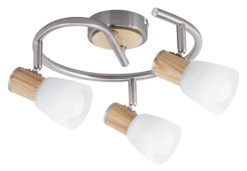 Beltéri karos spotlámpa E14 3x40W szatin króm/fehér Gavin...