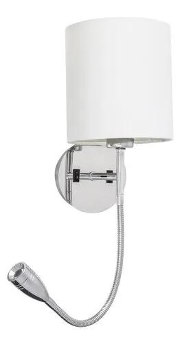 Beltéri fali lámpa E27 40W króm/fehér alabástrom üveg Lark...