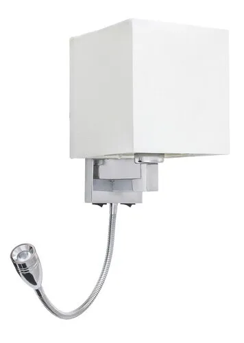 Beltéri fali lámpa E27 40W króm/fehér alabástrom üveg Lark...