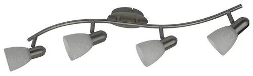 Beltéri karos spotlámpa E14 4x40W szatin króm/fehér mintás...