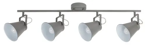 Beltéri karos spotlámpa E27 4x60W szürke Martina