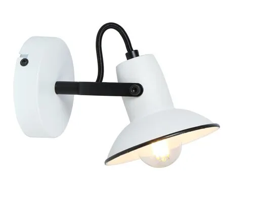 Beltéri fali lámpa E14 40W fehér/fekete Maliet