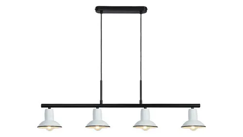 Beltéri függeszték E14 4x40W fehér/fekete Maliet