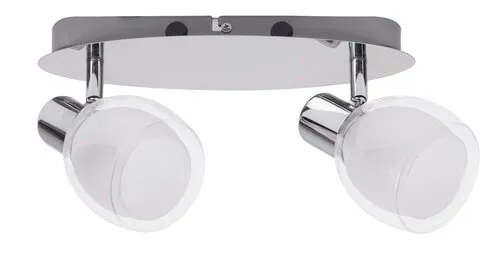 Beltéri karos spotlámpa E14 2x40W króm/fehér Dave