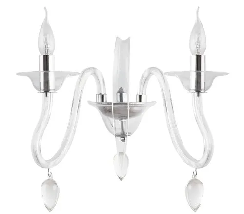 Beltéri fali lámpa E14 2x40W átlátszó Madeleine