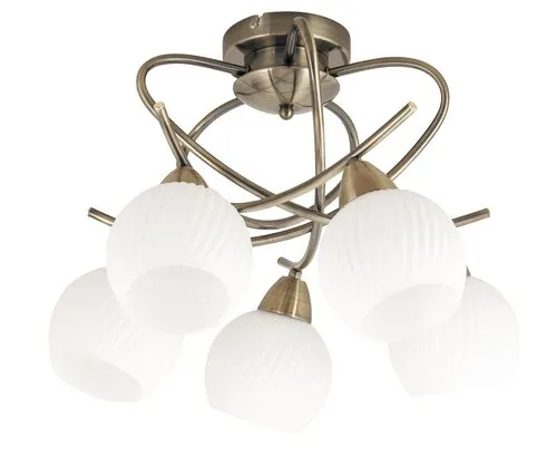 Beltéri karos spotlámpa E14 5x40W antik bronz Evangeline