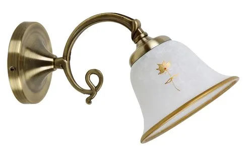 Beltéri fali lámpa E14 40W fehér alabástrom üveg Art flowe...