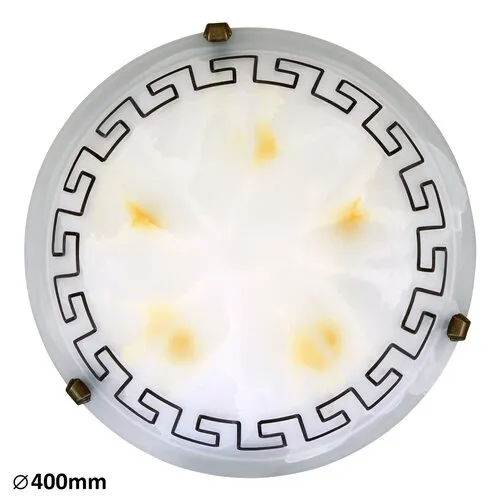 Beltéri mennyezeti lámpa E27 2x60W fehér alabástrom üveg E...