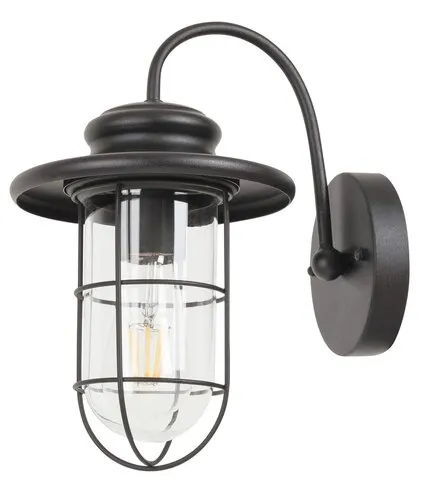 Kültéri fali lámpa E27 60W fekete Pavia