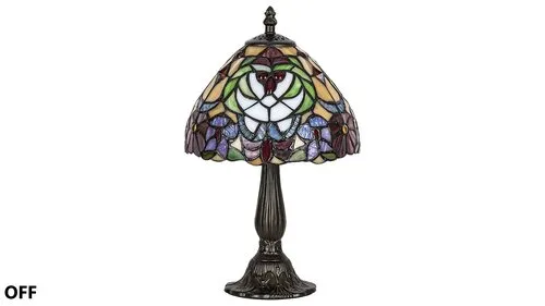 Éjjeli lámpa E14 40W bronz/többszínű Mirella 