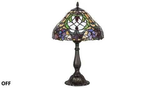 Éjjeli lámpa E27 60W bronz/többszínű Mirella 