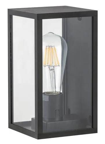 Kültéri fali lámpa E27 60W fekete Topeka 