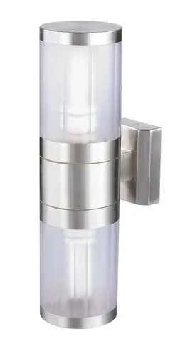 Kültéri fali lámpa E27 2x60W szatin króm/fehér Atlanta ...