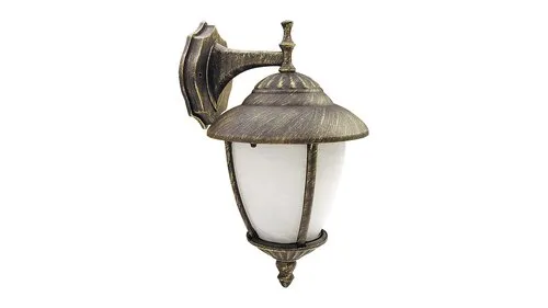 Kültéri fali lámpa E27 60W antik arany/fehér alabástrom üv...