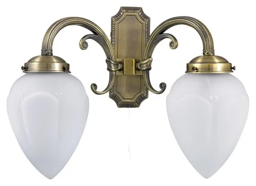 Beltéri fali lámpa E14 2x40W bronz/opál üveg Maya