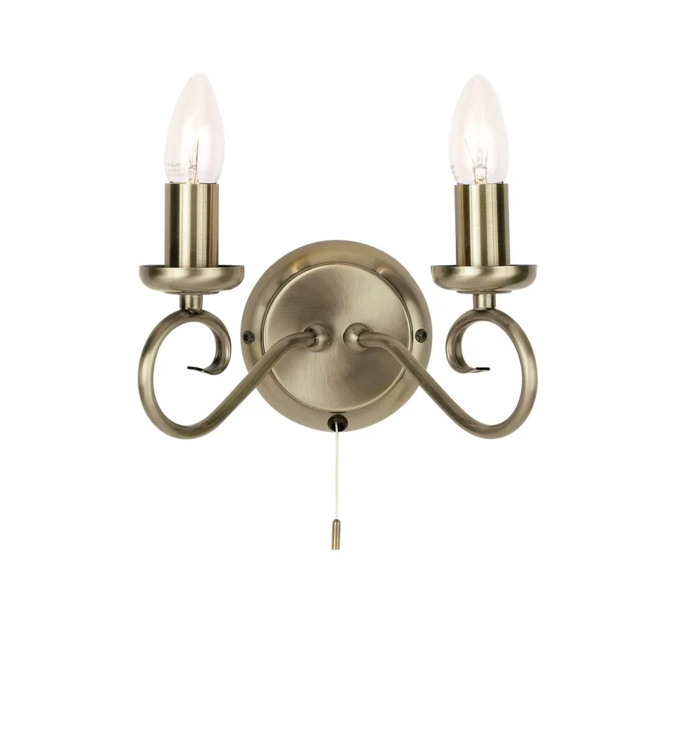 ENDON Trafford Fali lámpa fém antik réz hatású lemez