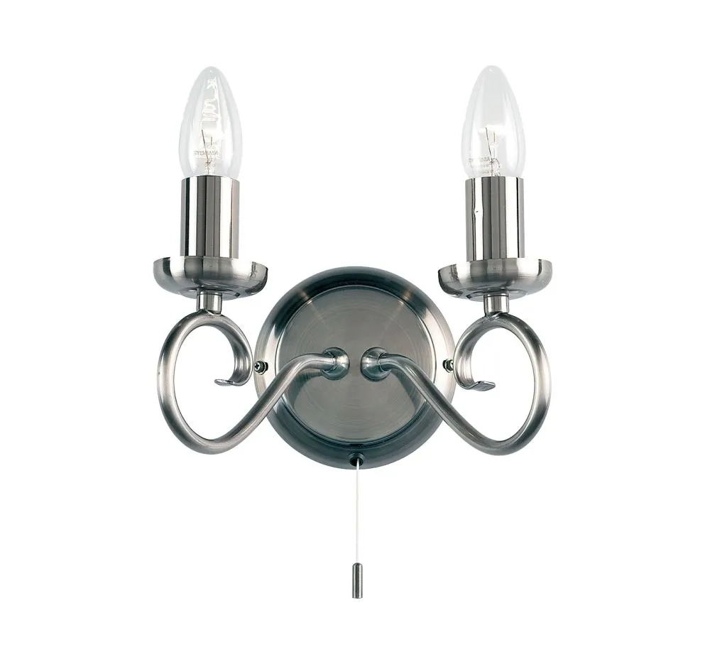 ENDON Trafford Fali lámpa fém antik ezüst hatású lemez...