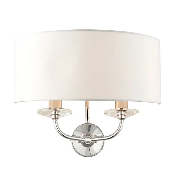 ENDON Nixon Fali lámpa fém|kristály fényes nikkel lemez,vi...