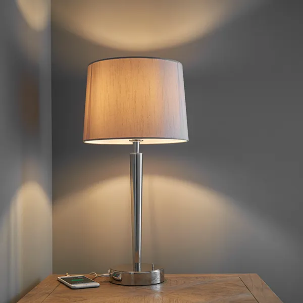 ENDON Syon Éjjeli lámpa E14 40W nikkel