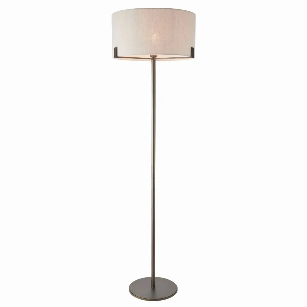 ENDON Hayfield Beltéri állólámpa E27 1x60W bronz, fehér...