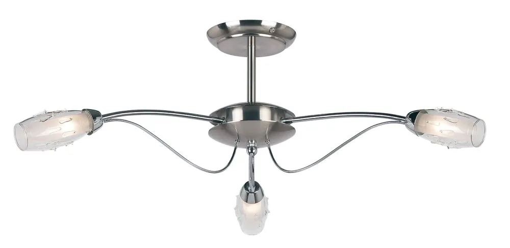 ENDON Mercury Csillár fém|üveg szatén króm hatású lemez,át...