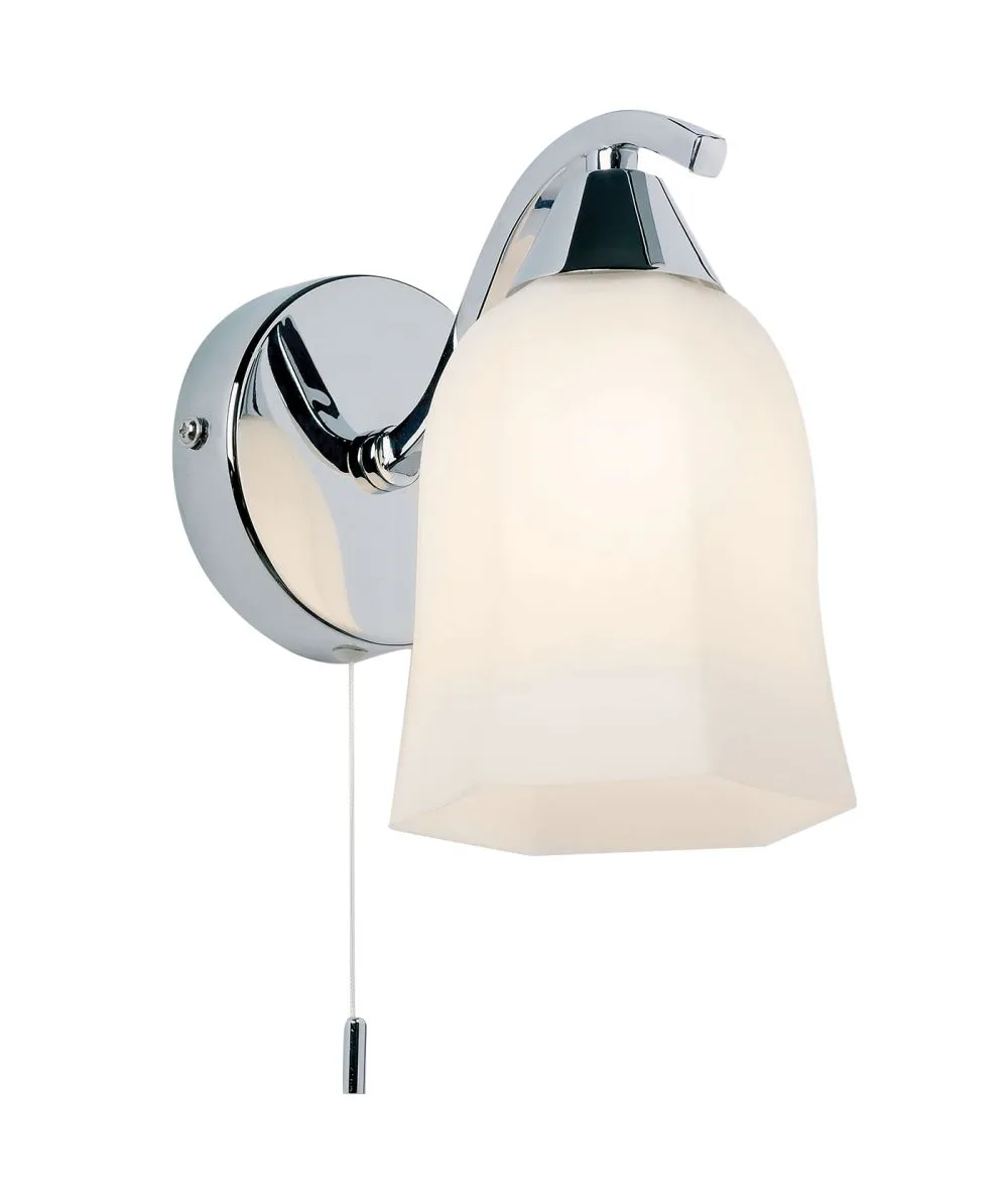 ENDON Alonso Fali lámpa fém|üveg króm hatású lemez,matt op...