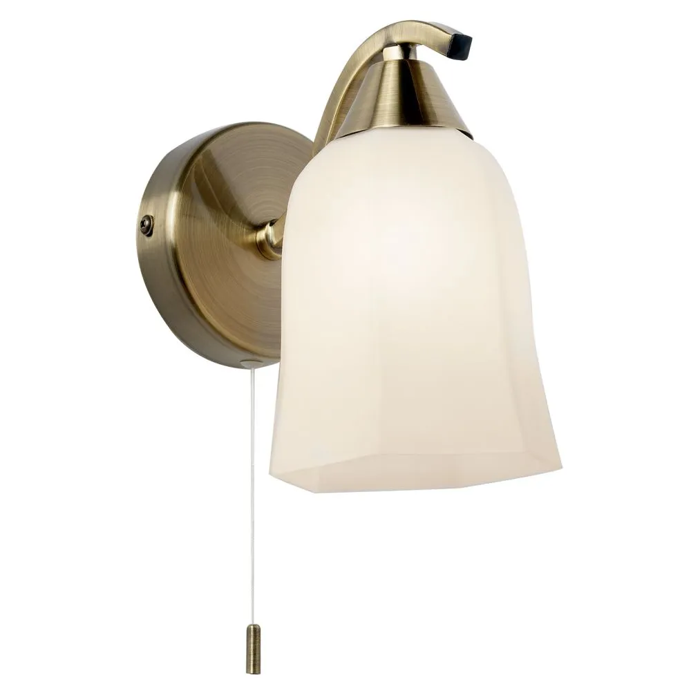 ENDON Alonso Fali lámpa fém|üveg antik réz hatású lemez,ma...