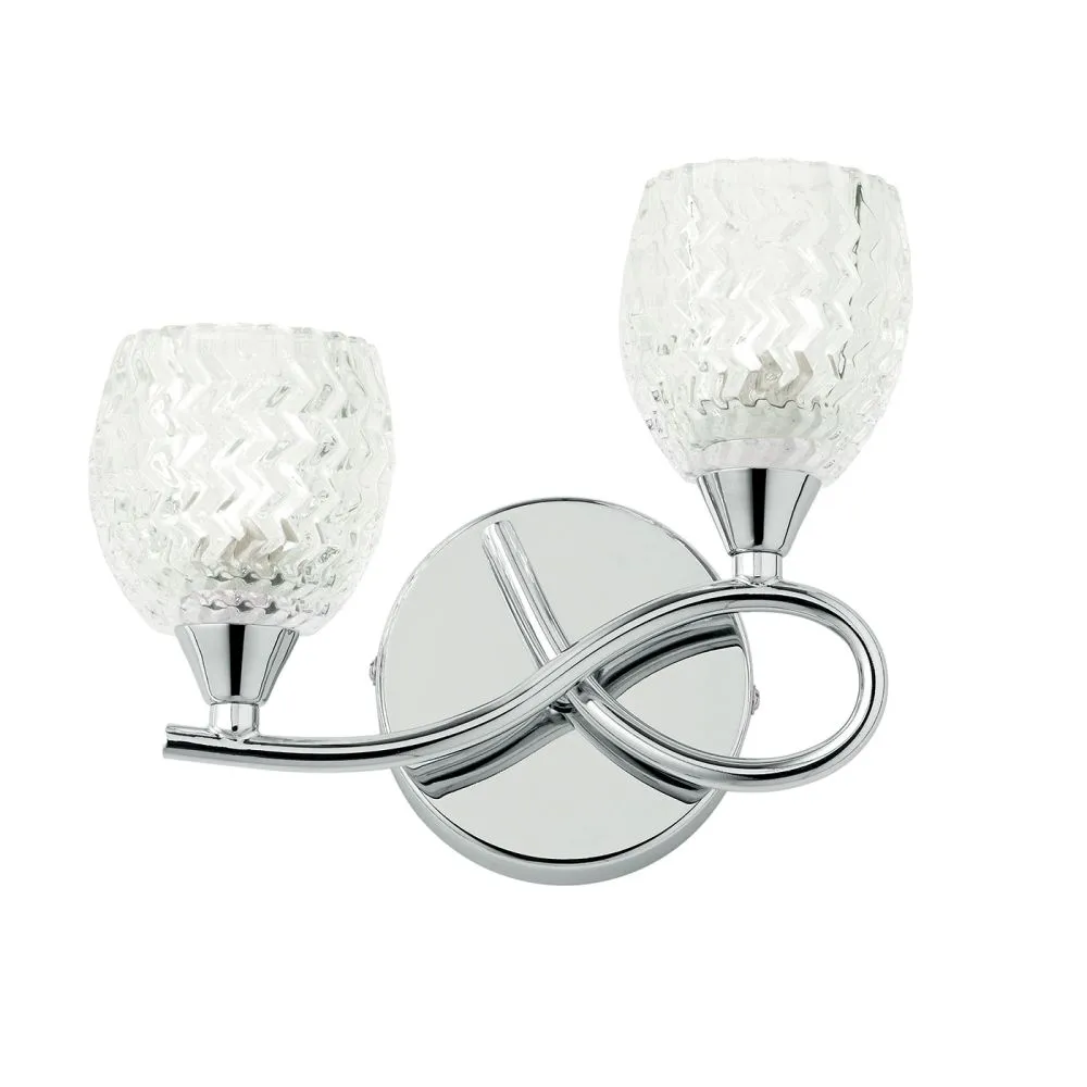 ENDON Boyer Fali lámpa fém|üveg króm hatású lemez,áttetszo...