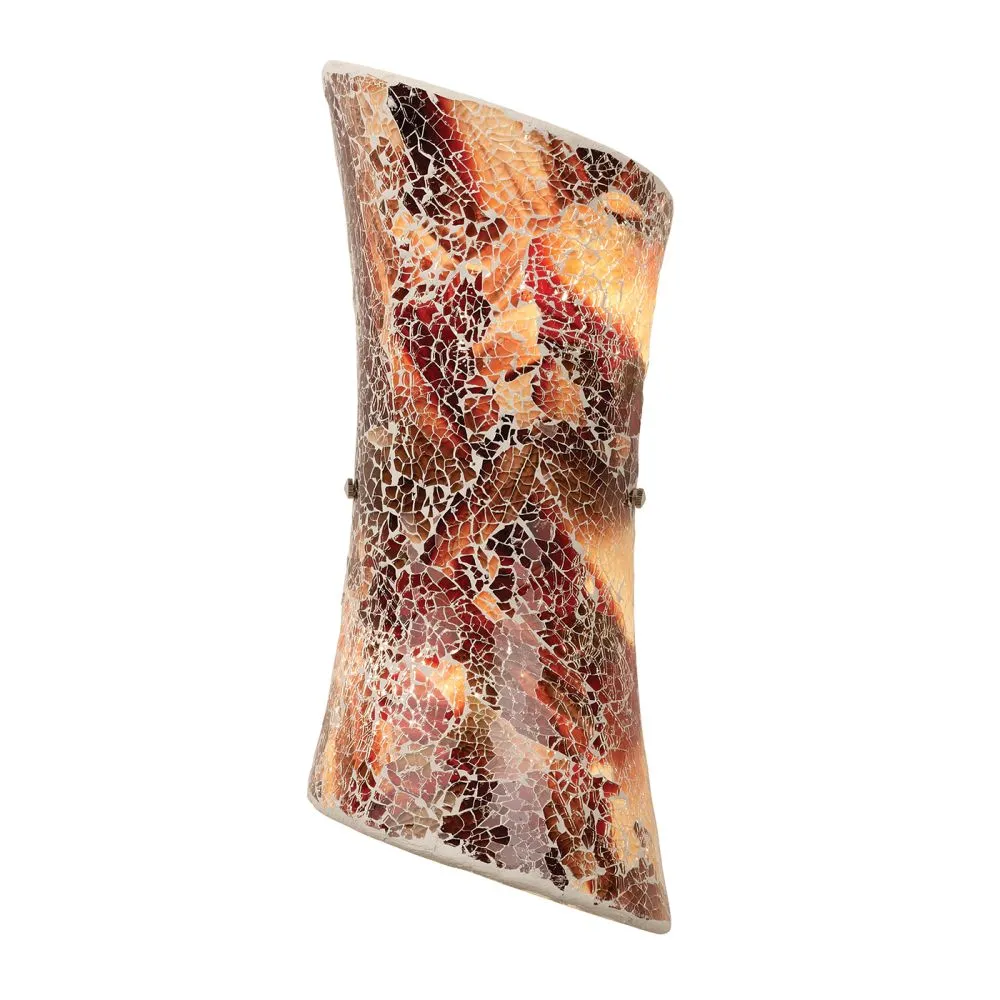 ENDON Marconi Fali lámpa fém|üveg mozaik kevert sötét szín...