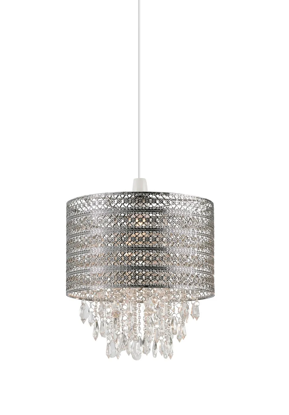 ENDON Harewood Függeszték fém|üveg króm hatású lemez,áttet...