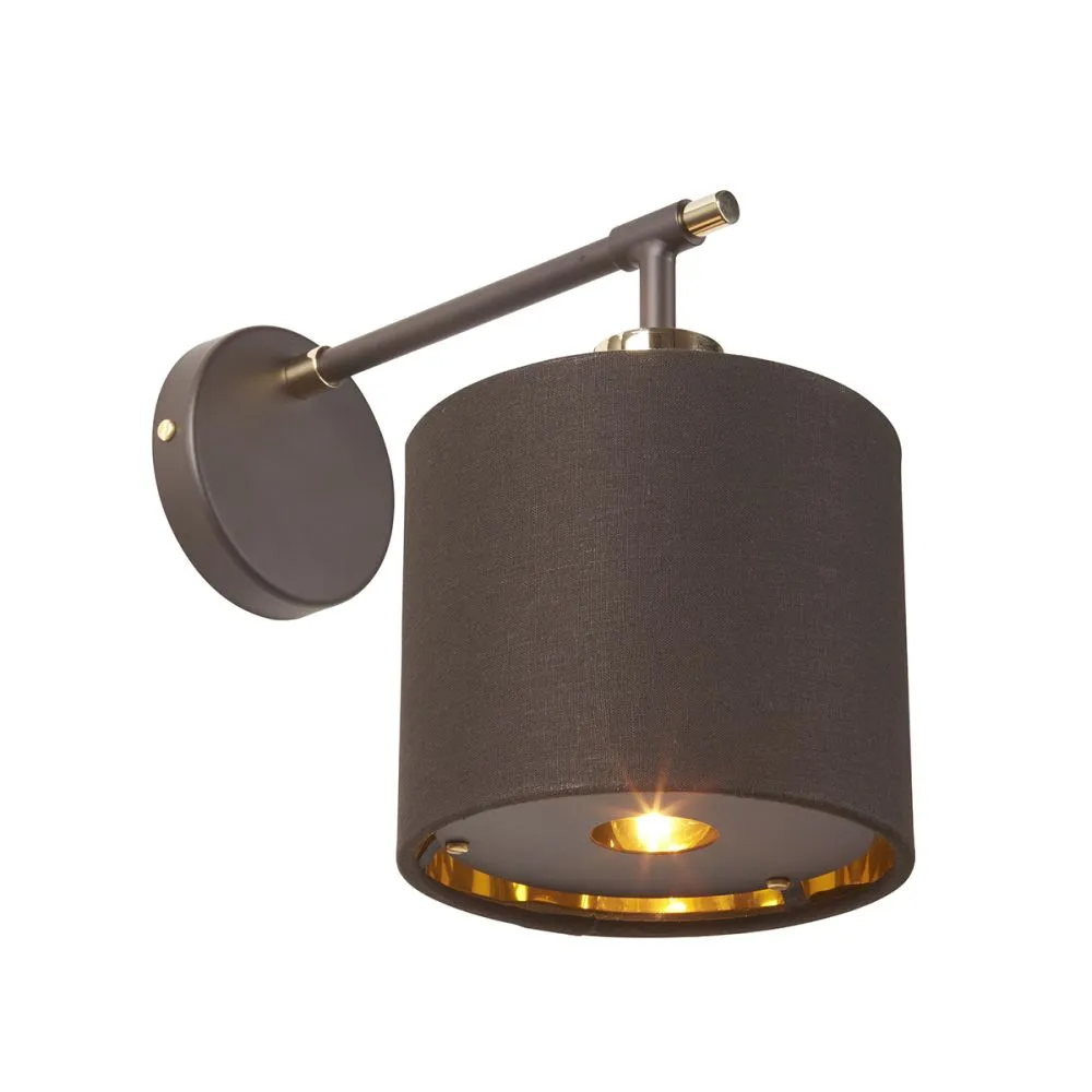 Elstead Balance Brown/csiszolt sárgaréz Wall Light