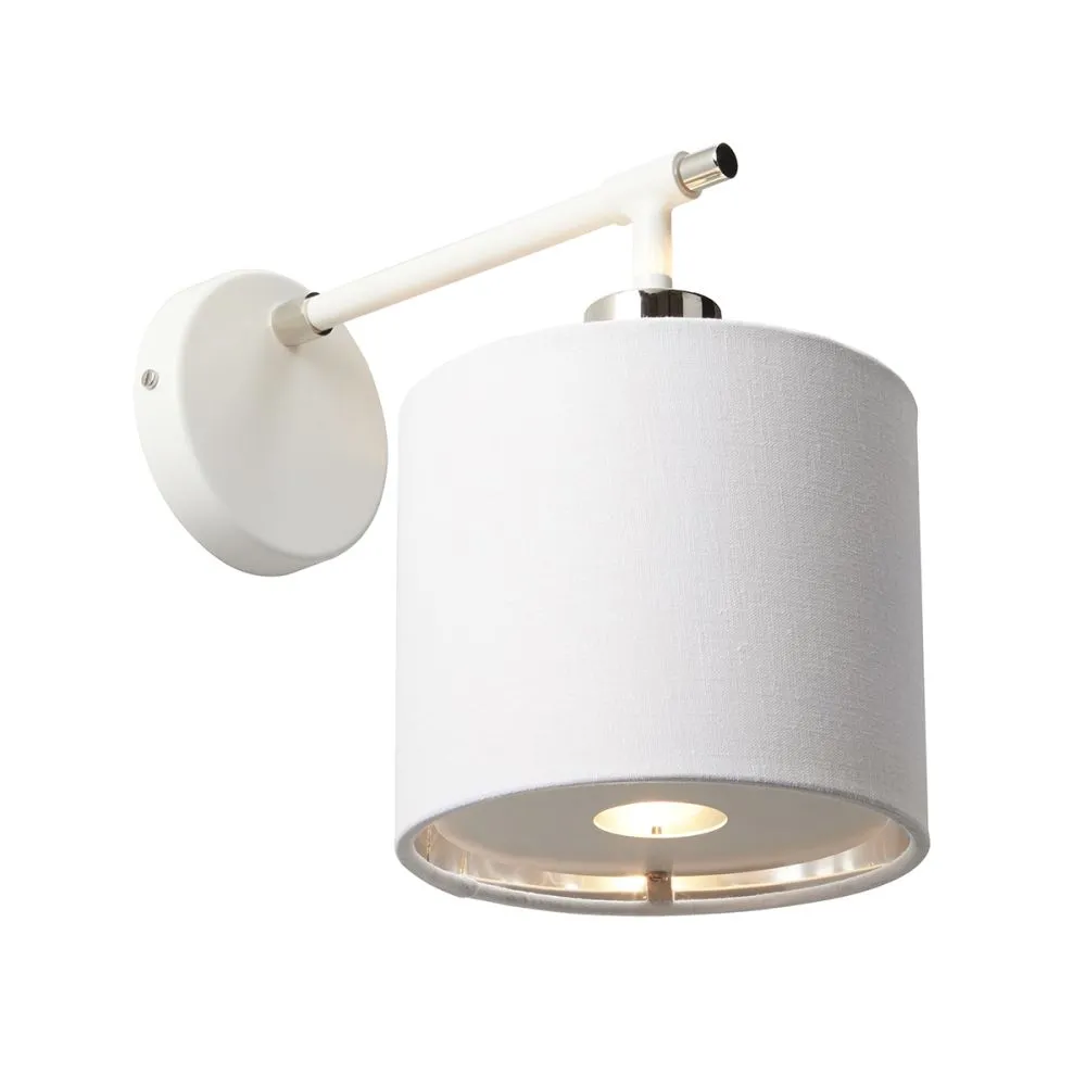 Elstead Balance White/Polished Nickel Wall Light