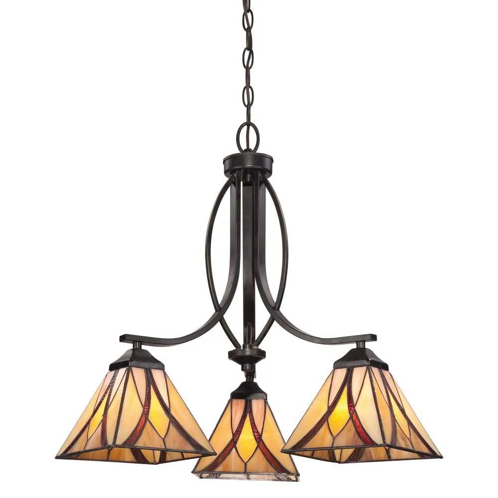 ELSTEAD Asheville Beltéri függeszték E27 3x60W bronz