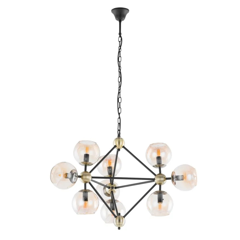 Italux Rebekka Függeszték E14 9x60W fekete /KIFUTÓ!!/