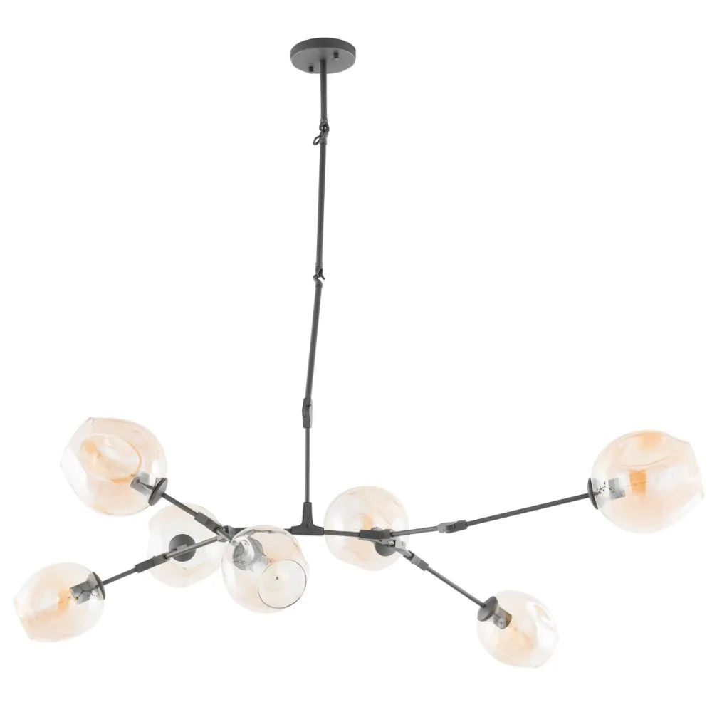 Italux Nantes Függeszték E27 7x60W fekete/KIFUTÓ!!/