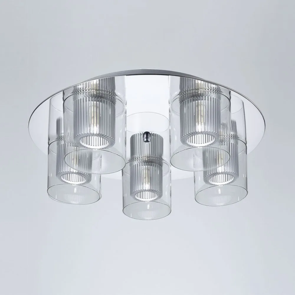 Italux Estiva Beltéri mennyezeti lámpa G9 5x42W króm