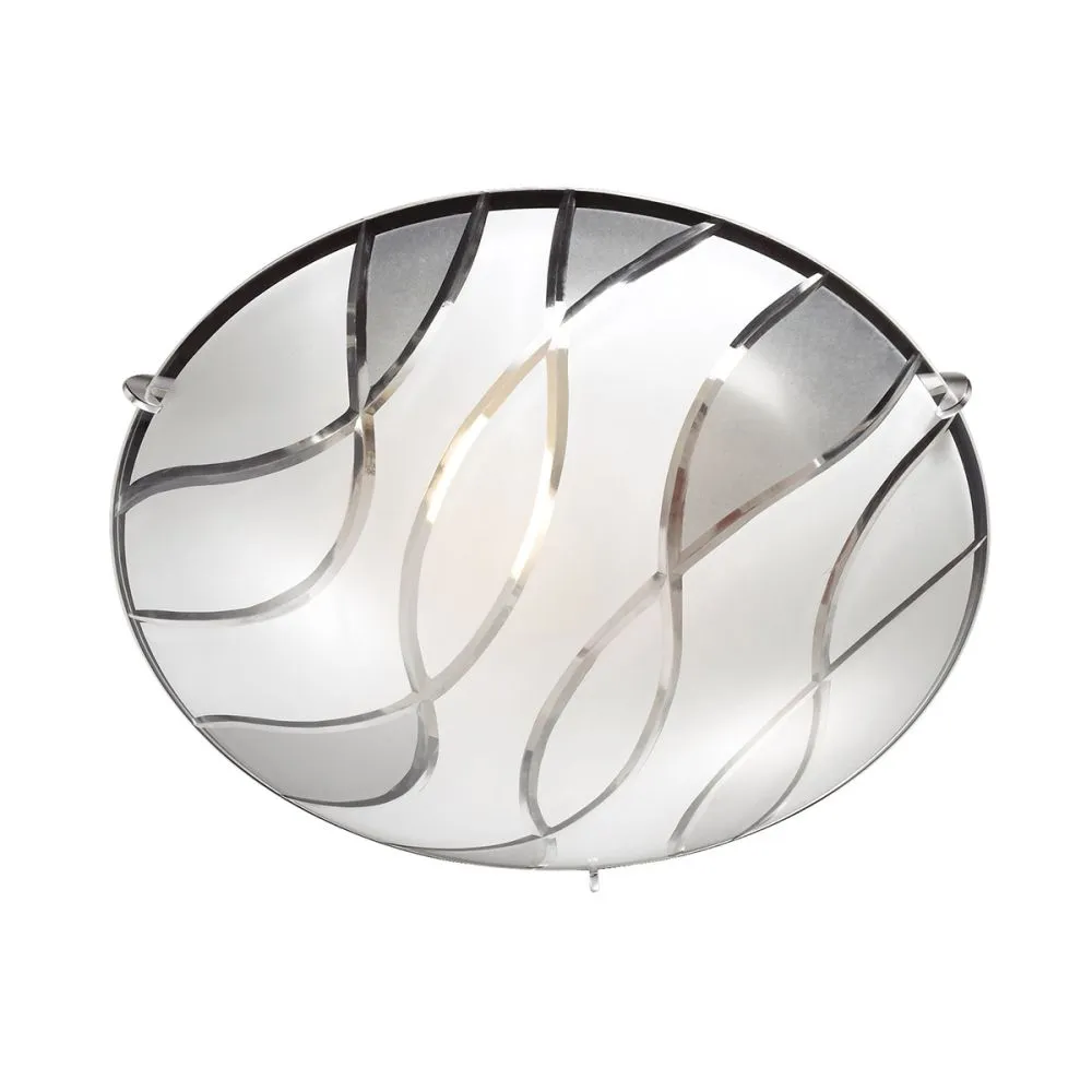 Italux Naomi  Beltéri mennyezeti lámpa E27 1x60W króm/fehé...