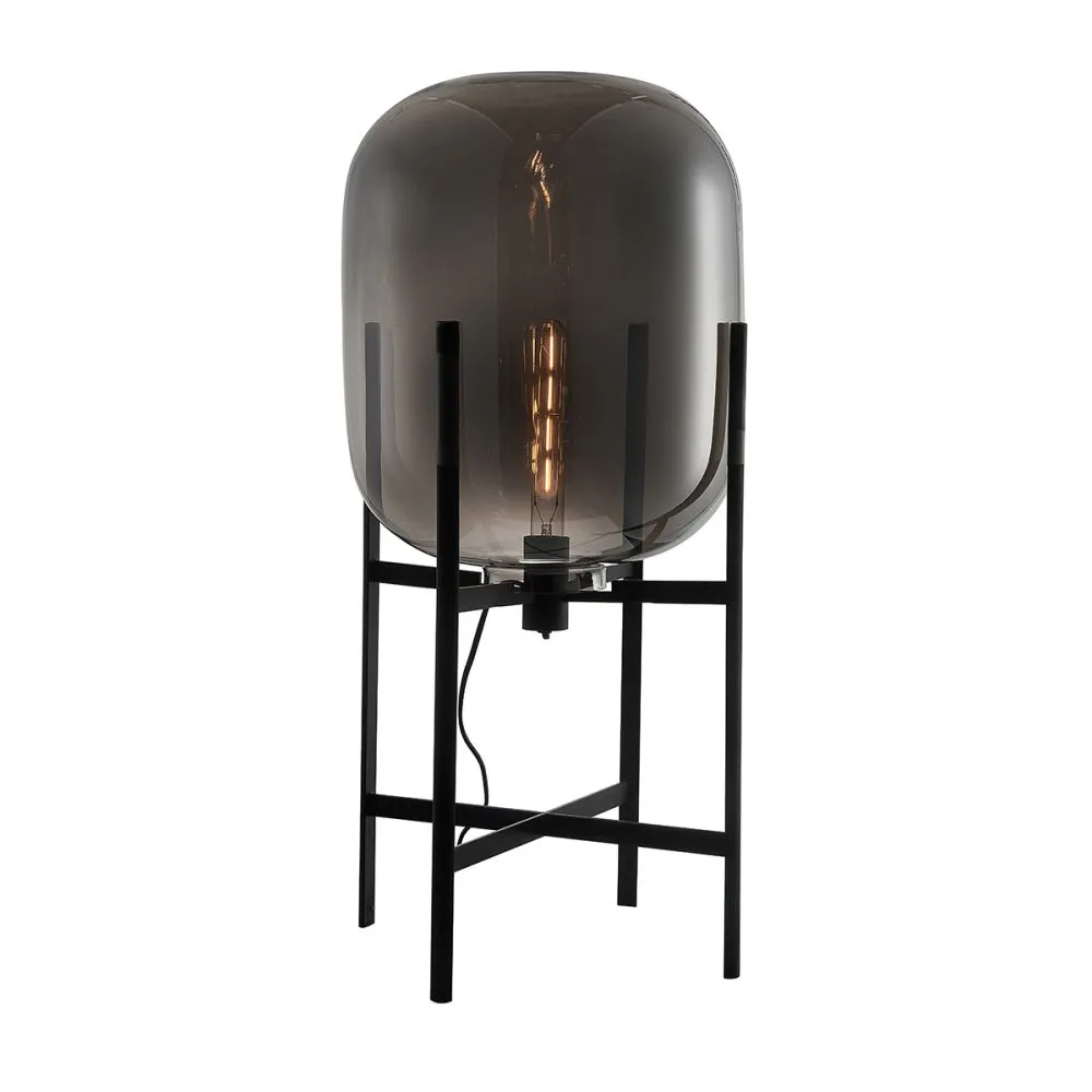 Italux Maversa Asztali lámpa fekete|füst E27