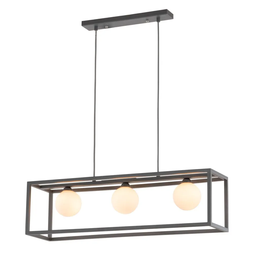 ITALUX Sigalo Beltéri függeszték E27 3x60W szürke